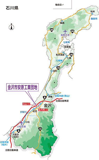 画像：石川県広域地図